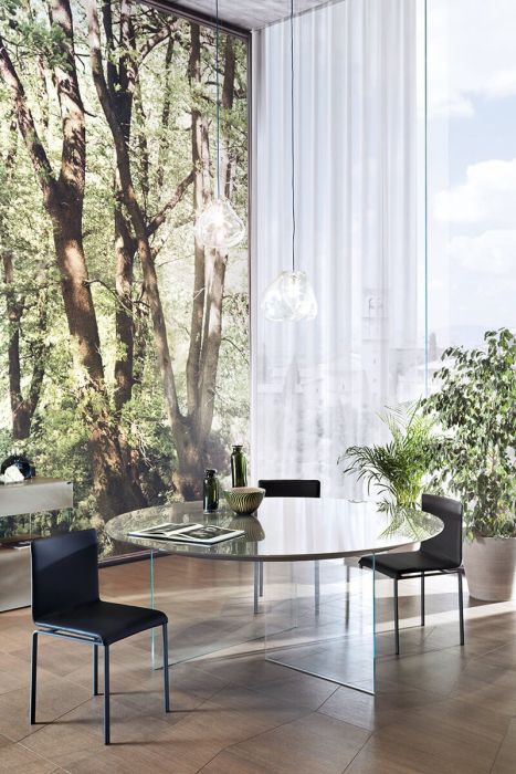 Tavolo Air Rotondo in Vetro di Design by LAGO MAV Arreda