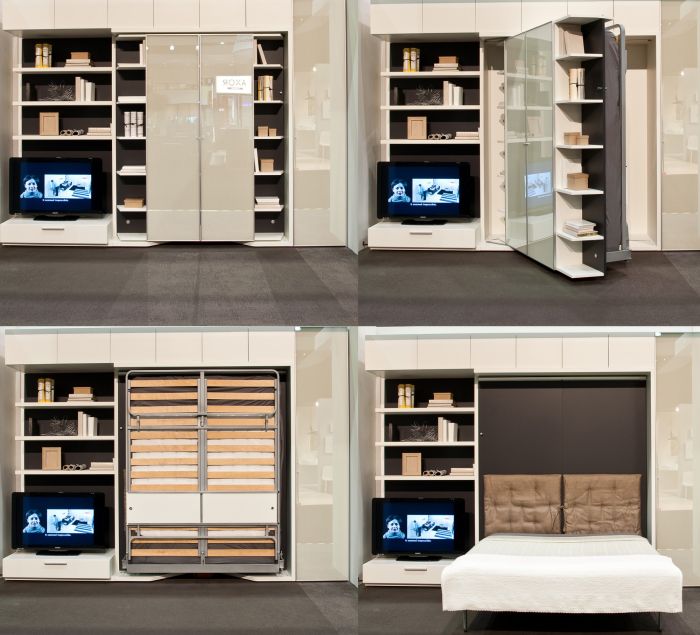 Clei Letti Matrimoniali A Scomparsa Con Divano Tango Letto