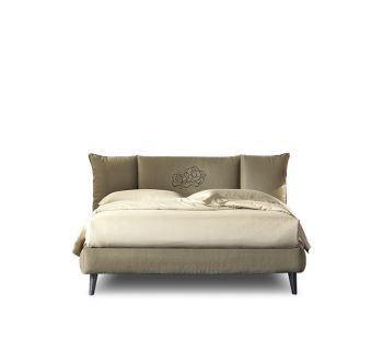 Guess - Letto matrimoniale tessile con base contenitore