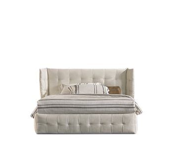 Taste Quilt - Letto matrimoniale tessile con base contenitore