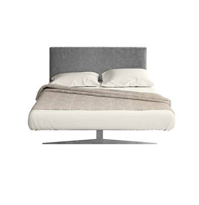 Letto Steel - Pianale freestanding e testiera fissata a parete