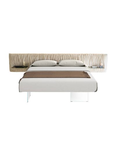Letto Air Replis - Pianale e testiera larga in tessuto freestanding