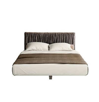 Letto Fluttua Replis - Pianale e testiera tessuto fissati a parete