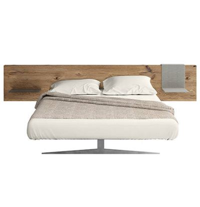 Letto Steel - Pianale freestanding e testiera Wildwood fissata a parete