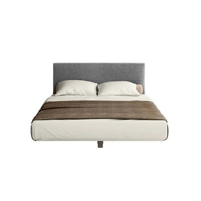 Letto Fluttua - Pianale e testiera in tessuto fissati a parete
